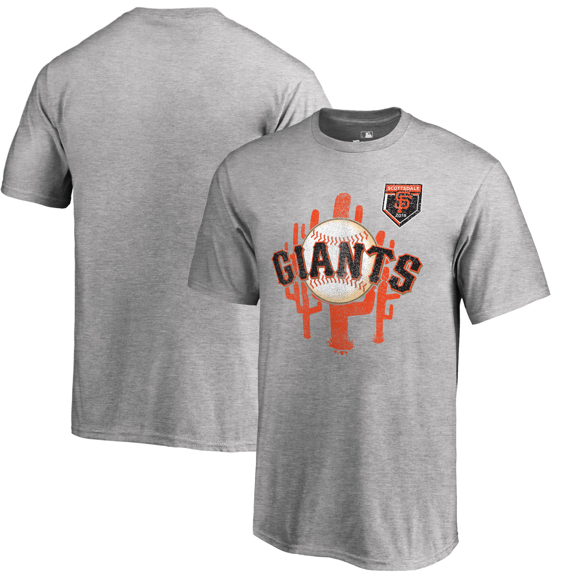 Men's San Francisco Giants Fanatics Branded 2018 MLB Spring Training Vintage T-Shirt – Heather Gray